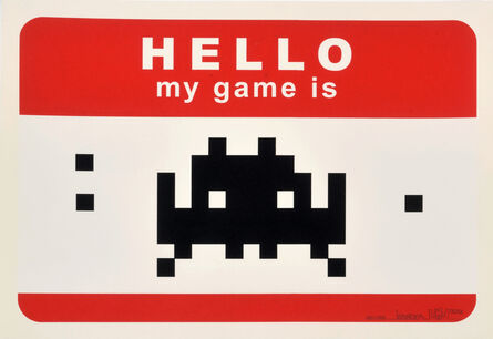 Invader, ‘Hello My Game Is (Red)’, 2009