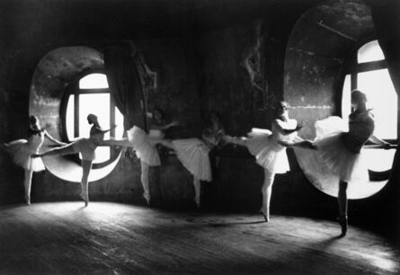 Alfred Eisenstaedt, ‘Swan Lake Rehearsal, Opera de Paris, (6 ballerinas in a row at barre)’, 1930