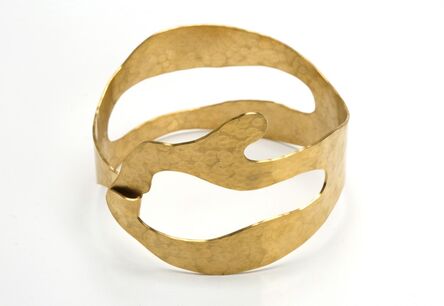 Jacques Jarrige, ‘Bracelet in hand hammered GOLD plated brass by Jacques Jarrige "Eva"’, 2015