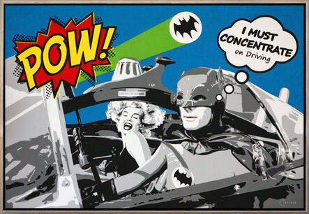 Ceravolo, ‘Batman and the Movie Star Oil and acrylic on canvas 50x72"’, 2023