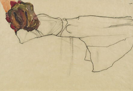 Egon Schiele, ‘Reclining Woman’, 1910