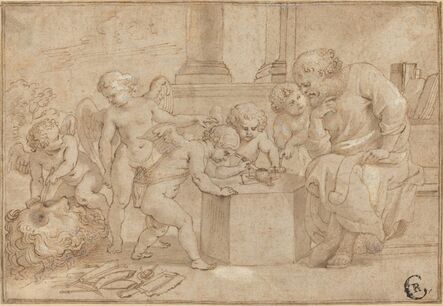 Peter Paul Rubens, ‘Elderly Man Watching Putti Dissect an Eye’, ca. 1613