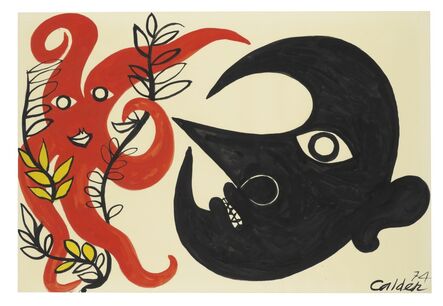 Alexander Calder, ‘Curly Star and Moon’, 1974