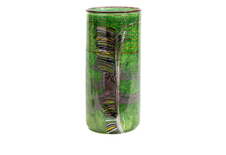 Dale Chihuly, ‘Dale Chihuly Original Green Navajo Blanket Cylinder Hand Blown Glass’, 1984