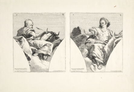 Giovanni Domenico Tiepolo, ‘[Four evangelists]’, 1743