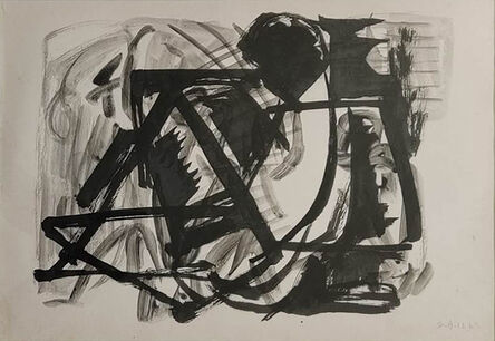 Somnath Hore, ‘Reclining Figure, Brush on Paper by Modern Indian Artist “In Stock”’, 1963