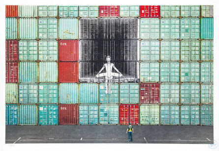 JR, ‘In the container wall, Le Havre, France, 2014’, 2020