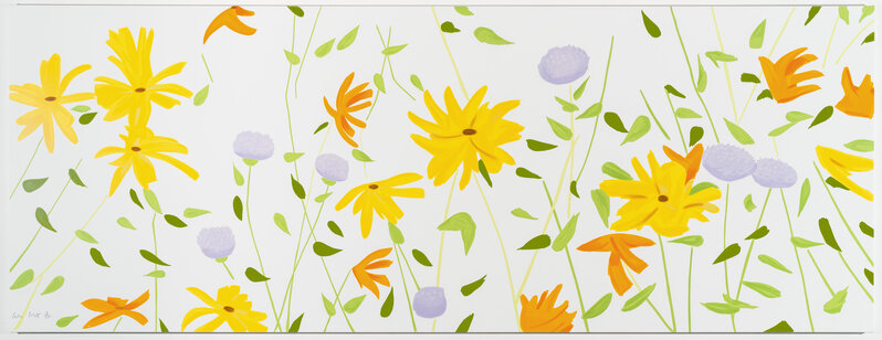 Alex Katz, ‘Summer Flowers’, 2018, Print, 20 Color silkscreen on canvas. Hand signed by the artist., Meyerovich Gallery