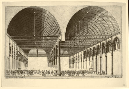 Charles Meryon, ‘La Salle des Pas-Perdues à L’ancien Palais-de-Justice, Paris. After J. Androuet DuCerceau’, 1855