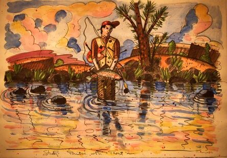 Richard Thompson, ‘Study - Painter with Trout’, 1989