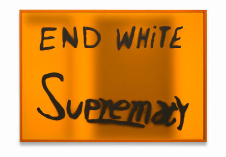 Sam Durant, ‘End White Supremacy (Mirrored) Amber’, 2021