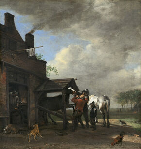 Paulus Potter, ‘A Farrier's Shop’, 1648