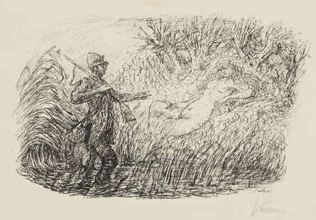 Alfred Kubin, ‘Hunter and Nymph’, 1924