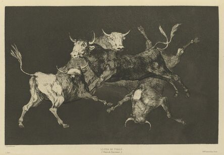 Francisco de Goya, ‘Disparate de tontos [or Toritos] [Fools’—or Little Bulls’—Folly]’, 1816-1819