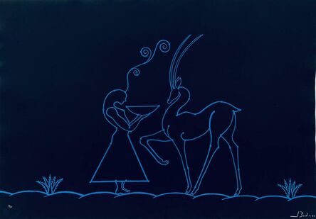 José Bedia, ‘La niña y la gacela’, 2021