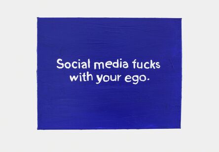Lisa Levy, ‘The Thoughts In My Head #70 (Social media fucks with your ego.)’, 2018