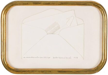 Barton Lidice Benes, ‘Suicide Note, Framed Conceptual Art Piece Assemblage Collage’, 20th Century