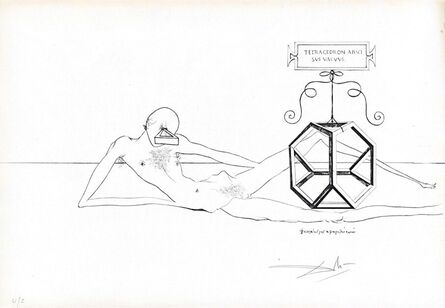 Salvador Dalí, ‘Dix recettes d'immortalite - Immortalité tétraédrique du cube’, 1973
