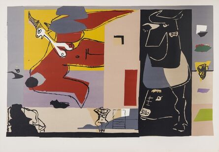 Le Corbusier, ‘Femme Unicorn et Taureau Noir (Licorne Ailée)’, 1960