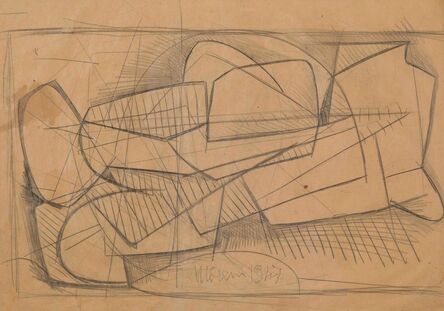 Mattia Moreni, ‘Study for composition’, 1947