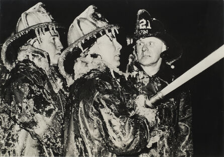 Weegee, ‘On Duty in Winter (Three Firefighters)’, 1944