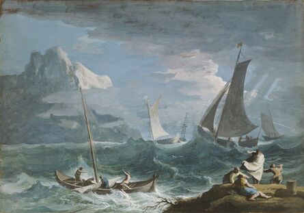 Marco Ricci, ‘Fishing Boats in a Storm’, 1715