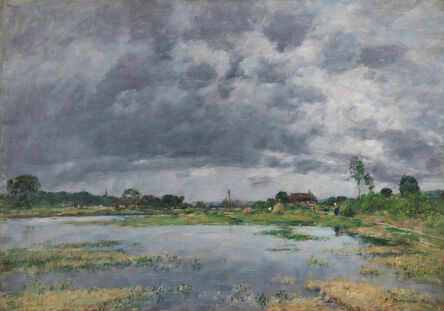 Eugène Boudin, ‘Les bords de la Touques à Trouville pendant les grandes marées’, 1889