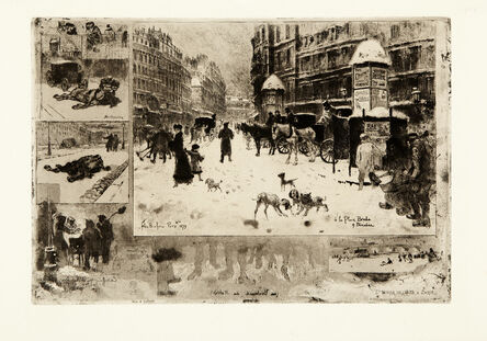 Félix Hilaire Buhot, ‘L'hiver de 1879 à Paris’, 1879