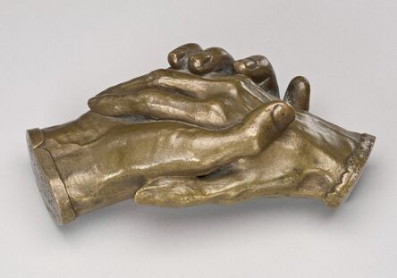 Harriet Goodhue Hosmer, ‘Clasped Hands of Robert Browning and Elizabeth Barrett Browning’, model 1853