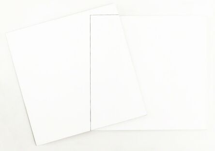 François Morellet, ‘Superposition et transparence: Tableau derrière 0°- Tableau devant basculé à 15°, milieu d'un de ses côtés sur angle bas gauche du tableau derrière’, 1980
