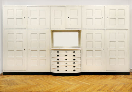 Hans Ofner, ‘Entrance Hall Furniture with Built-In Commode, Original Marble Plate and Mirror’, 1911