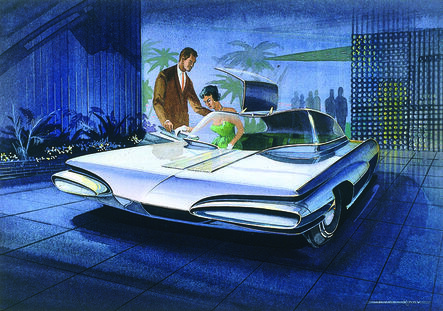 Wayne Kady, ‘Concept Gullwing with Stylish Couple’, 1960-1961