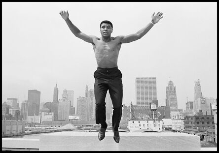 Thomas Hoepker, ‘Muhammad Ali, formerly Cassius Clay, boxing world heavy weight champion in Chicago, jumping from a bridge over the Chicago River. Chicago, USA ’, 1966
