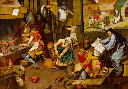 Pieter Bruegel the Younger, ‘The Alchemist’, ca. 1600