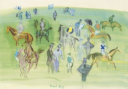Raoul Dufy, ‘Chevaux et Jockeys sur la Pelouse’, 1933