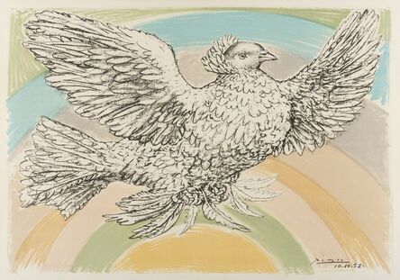 Pablo Picasso, ‘Colombe Volant ( l'Arc-en-ciel) (Bloch 172; Mourlot 214) ’, 1952