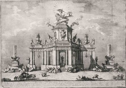 Giuseppe Vasi, ‘The Temple of Asclepius with the chariot’, 1753