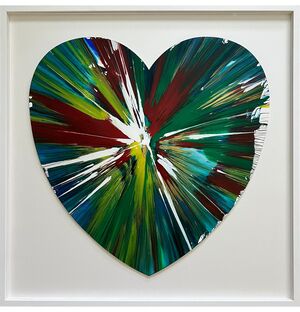 Heart spin painting