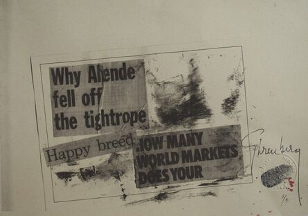 Felipe Ehrenberg, ‘Why Allende fell off the tightrope…micropoema neográfico’, 1972
