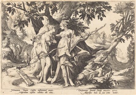 Workshop of Hendrik Goltzius after Hendrik Goltzius, ‘Jupiter Assuming the Form of Diana’