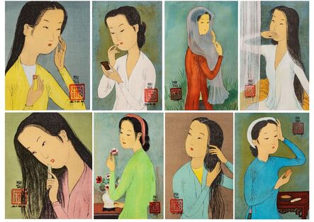 Mai Trung Thứ, ‘Poème sur soie（a set of 8）’, 1961