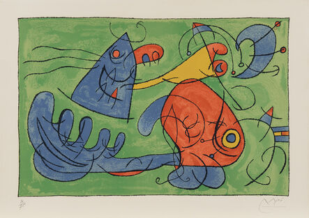 Joan Miró, ‘Suites pour Ubu Roi (Suite for King Ubu): plate 12’, 1966