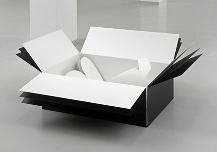 Harald Klingelhöller, ‘In a landscape reacting to words, weiße Schattenversion dreifach in weißer Kartonform einfach in schwarzer Kartonform zweifach’, 2013