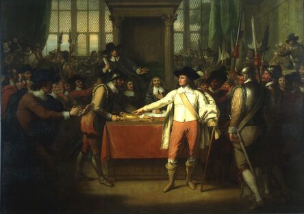 Benjamin West, ‘Oliver Cromwell Dissolving the Long Parliament’, 1782