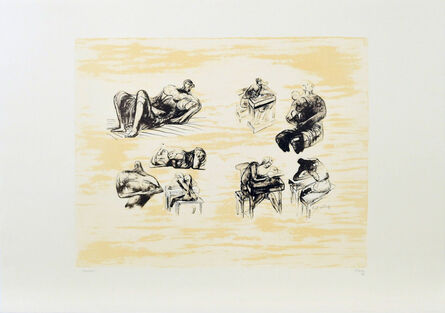 Henry Moore, ‘Eight Sculptural Ideas, Girl Writing’, 1973
