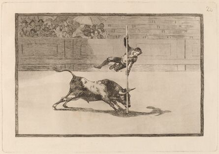 Francisco de Goya, ‘Ligereza y atrevimiento de Juanito Apinani en la de Madrid (The Agility and Audacityof Juanito Apinani in the Ring at Madrid)’, in or before 1816