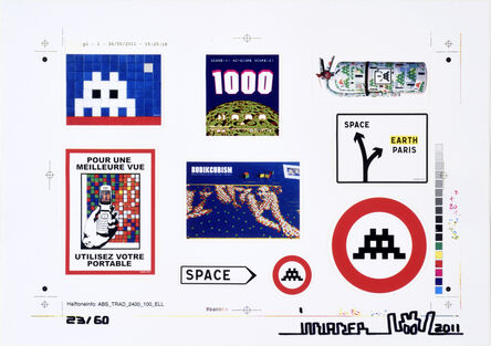 Invader, ‘Sticker Sheet’, 2011