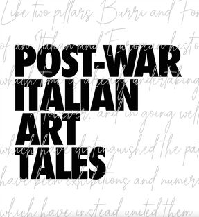Post-War Italian Art Tales, installation view