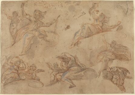 Domenico Maria Canuti, ‘Allegorical Figures Seen from Below’