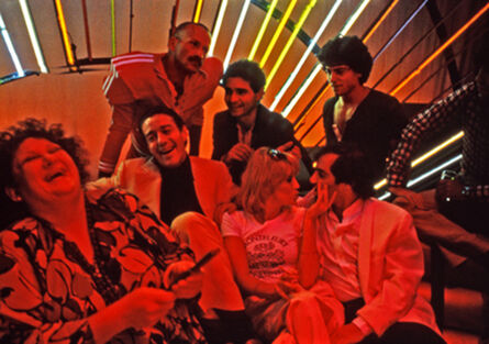Harry Benson, ‘Halston, Pat Ast, Steve Rubell, Lorna Luft, and friends at Studio 54, New York’, 1978